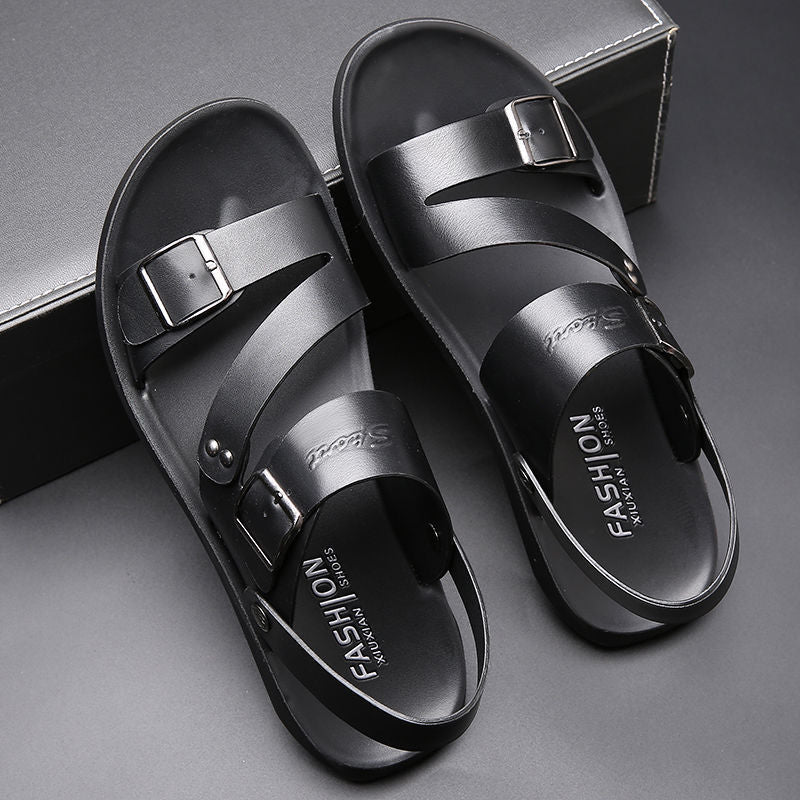 King Neue Herren-Strandsandalen aus Leder
