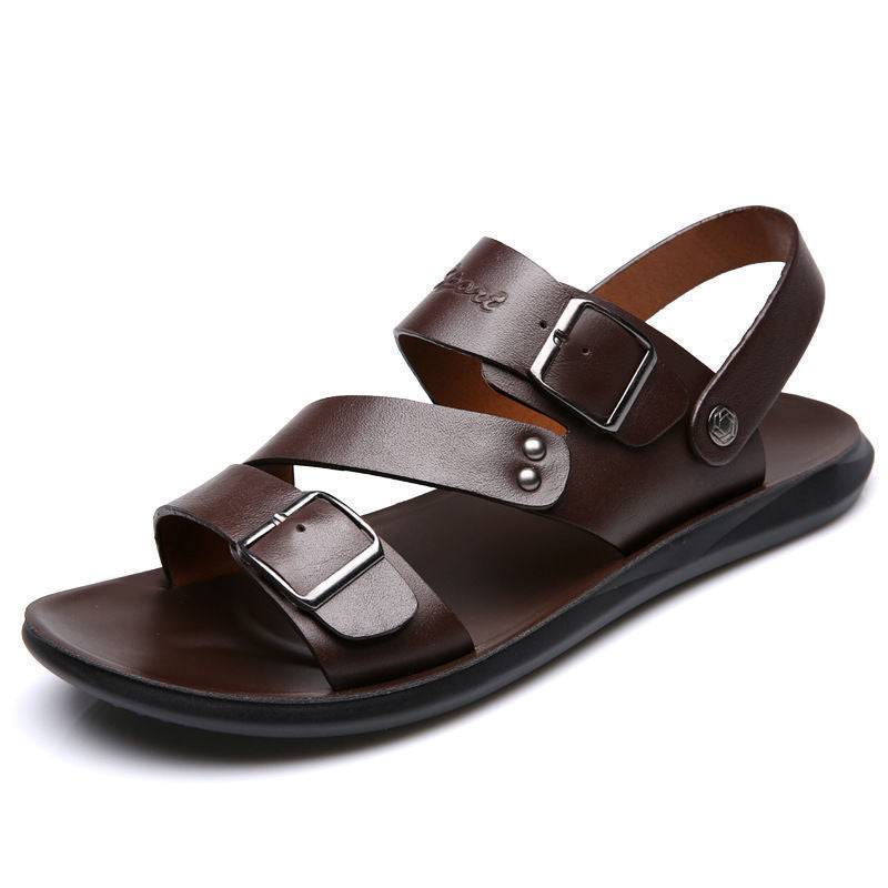 King Neue Herren-Strandsandalen aus Leder