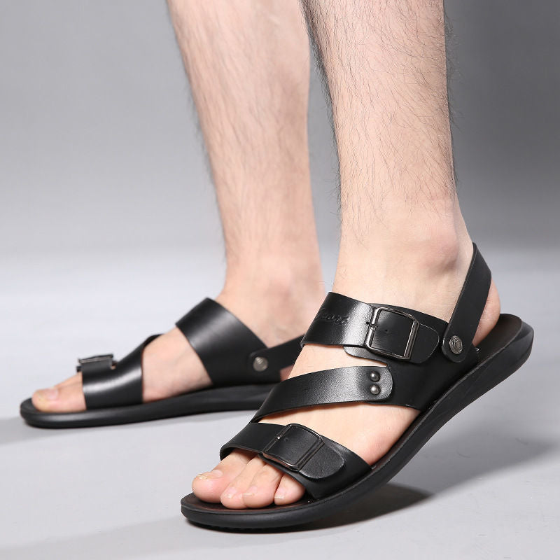King Neue Herren-Strandsandalen aus Leder
