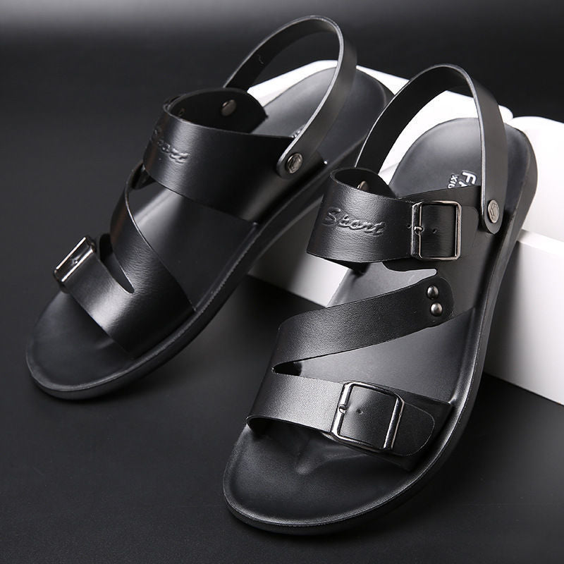 King Neue Herren-Strandsandalen aus Leder