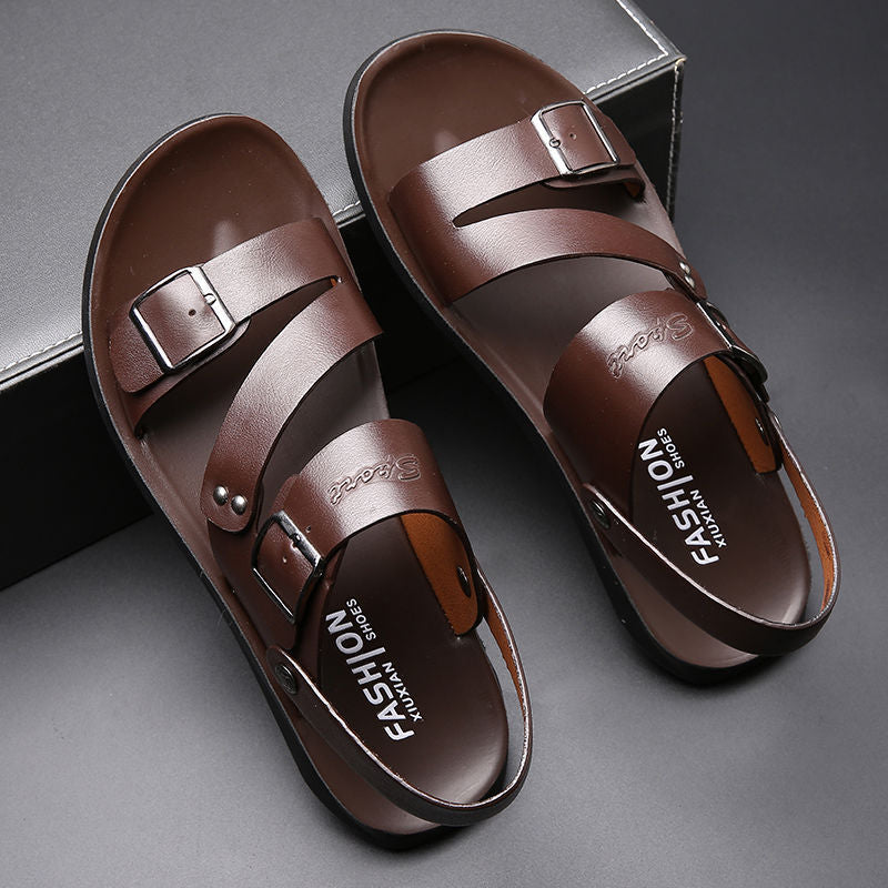 King Neue Herren-Strandsandalen aus Leder