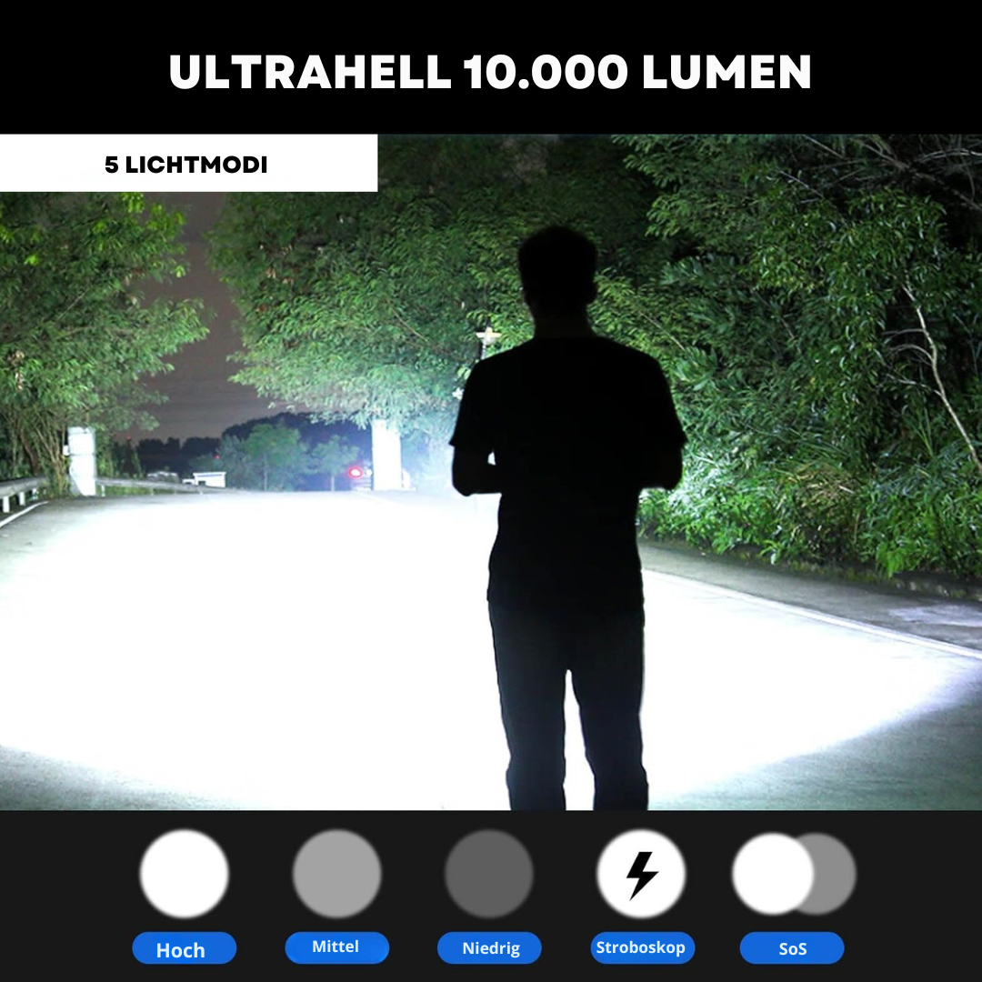 UltraHelle, Zoombare King Shop Taschenlampe