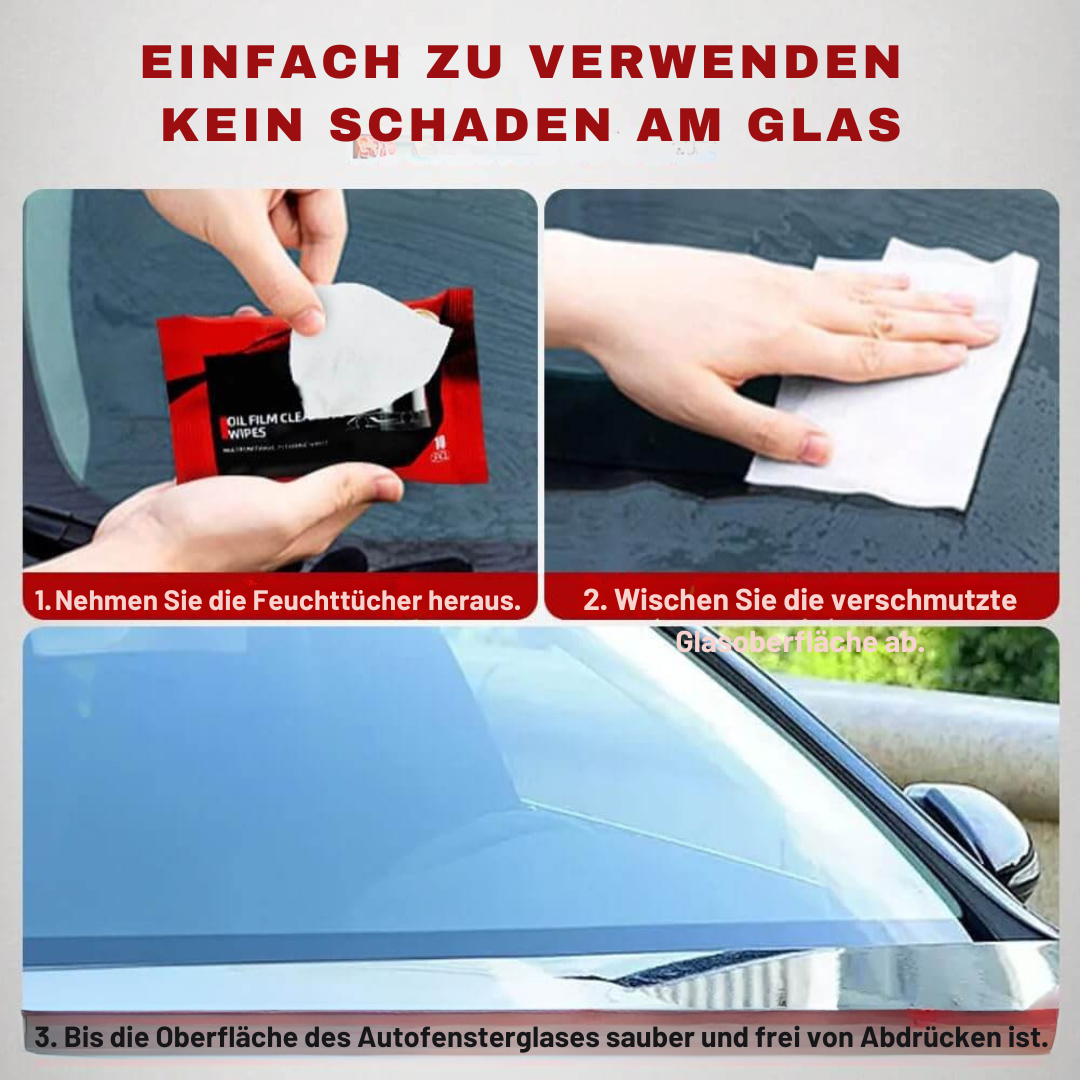 KingFilm Feuchttücher zum Entfernen von Ölfilm von Autoglas
