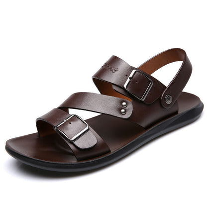 King Neue Herren-Strandsandalen aus Leder
