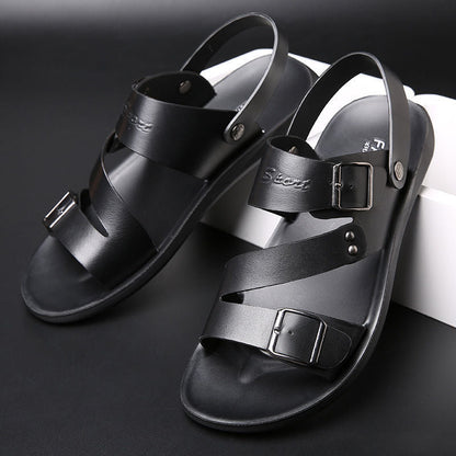 King Neue Herren-Strandsandalen aus Leder