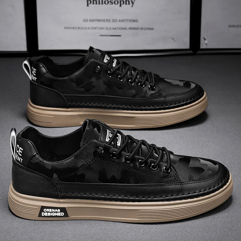 King Shop Britische Echte Leder Freizeitschuhe